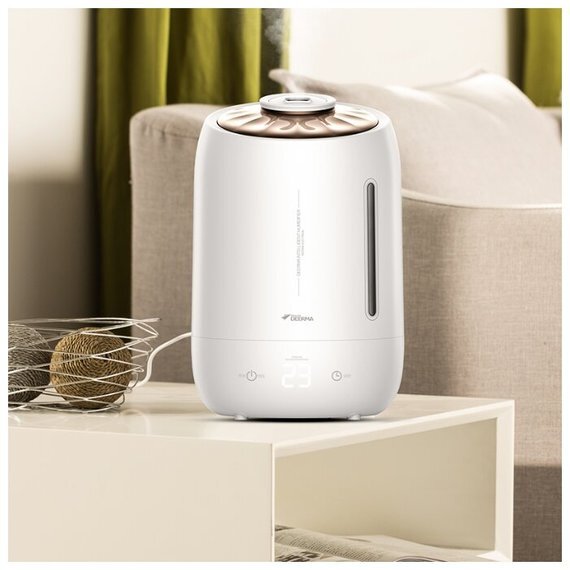 Увлажнитель воздуха стильно выглядит в интрьере