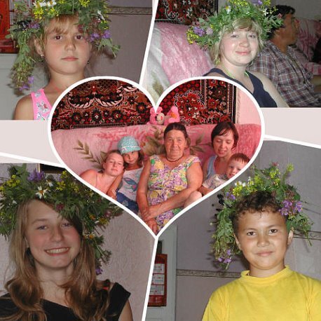 Мама с внуками