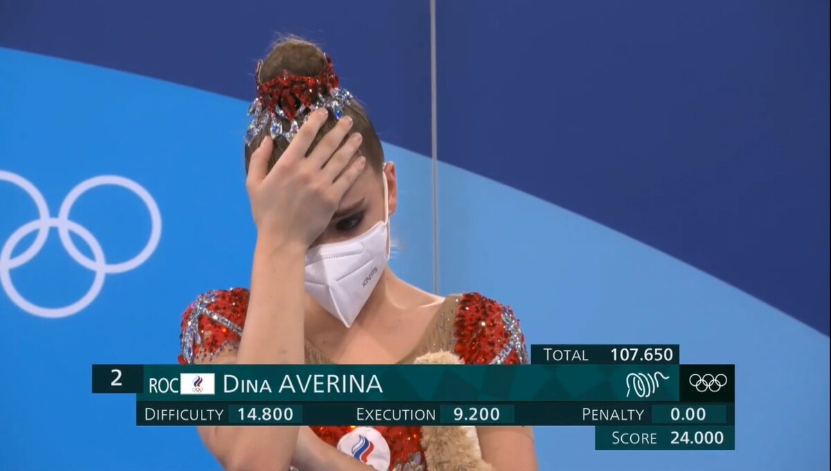 Слезы Дины Авериной при оглашении результатов.