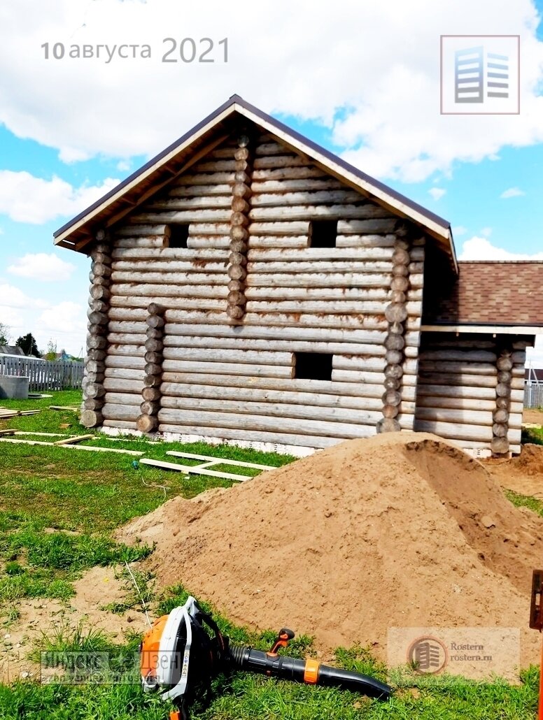шлифовка деревянного дома. Источник фото: zen.yandex.ru/rostern