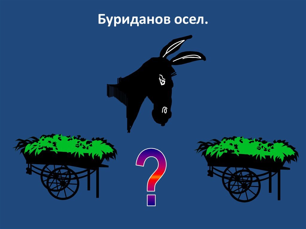 Картинка буриданов осел