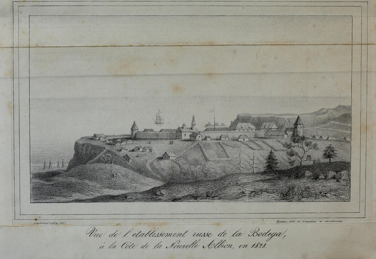Крепость Росс (Форт-Росс) в 1828 году