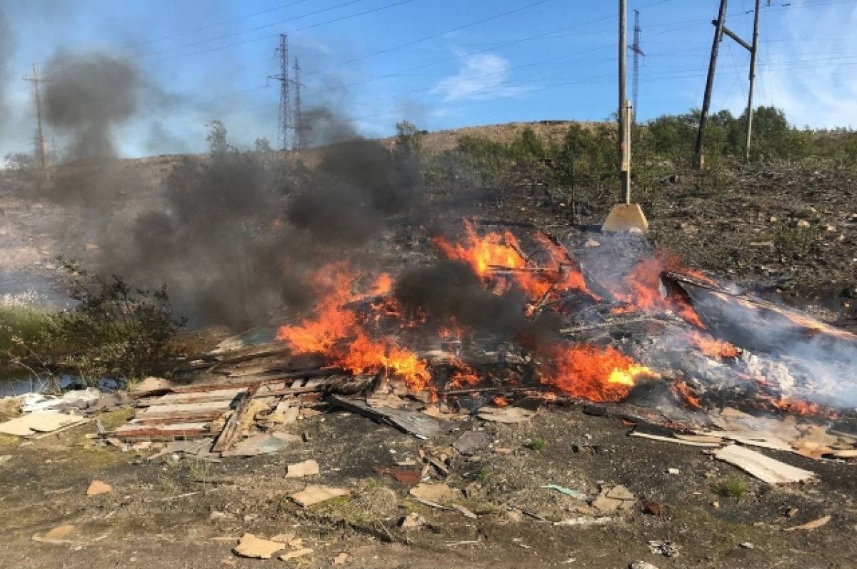    В Зеленоборском горел бывший завод