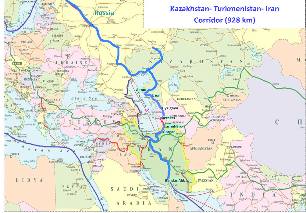 Иранские железные дороги карта