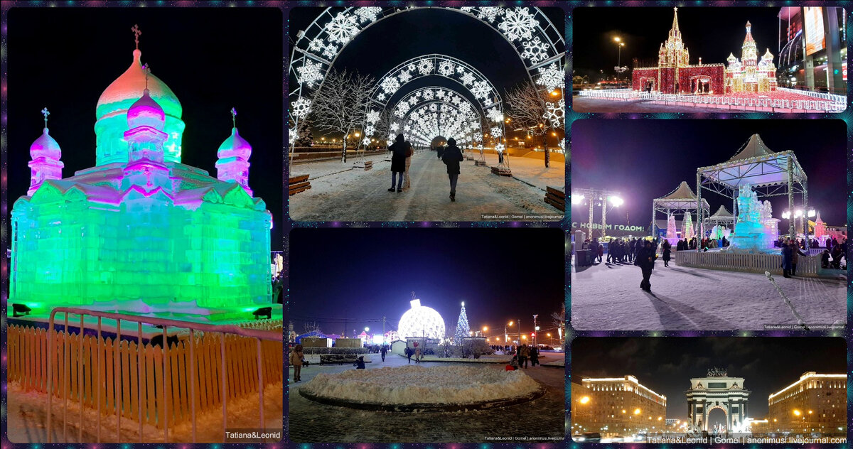 Выставки ледяных скульптур на Поклонной горе. Москва