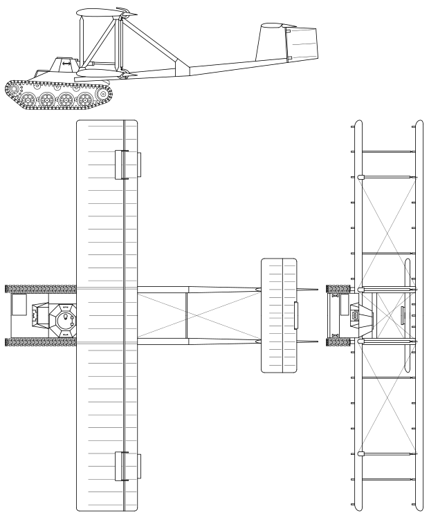 Схема «Летающего Танка» А-40. Источник : Wikipedia.