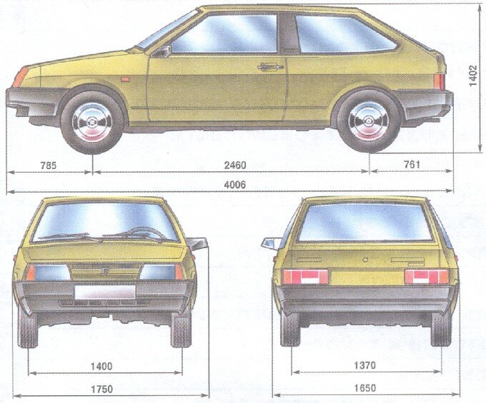 Ваз 2108 чертеж кузова