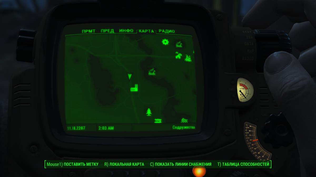 Местоположение на карте