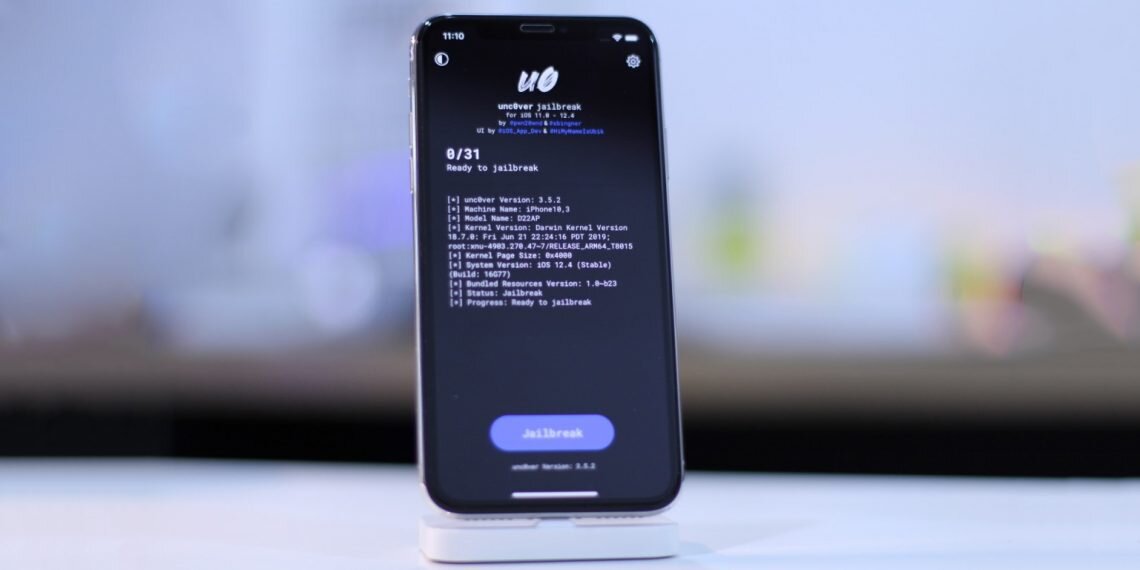 Интерфейс unc0ver в iOS 12.4