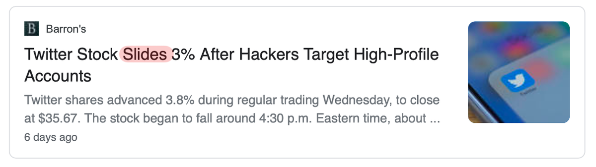 Twitter stock slides