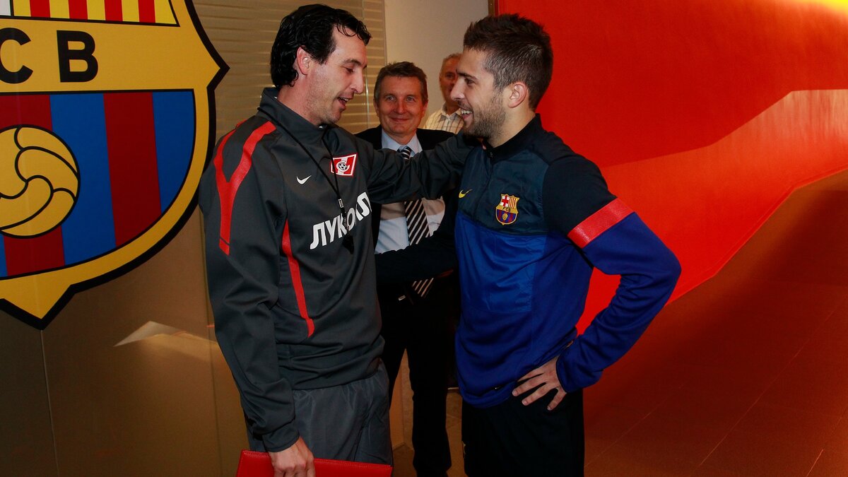 В предыдущем сезоне Унаи Эмери и Хорди Альба вместе работали в «Валенсии». Фото: spartak.com