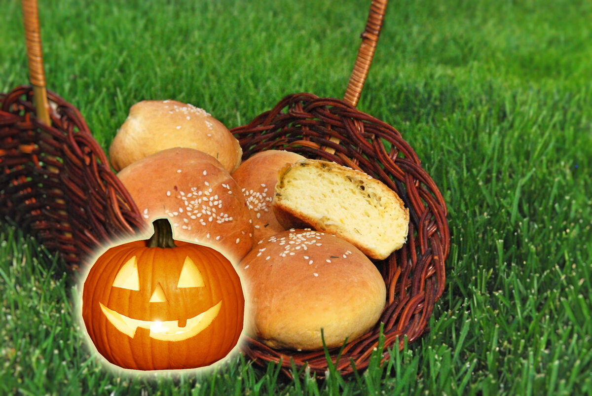 Тыквенные булочки с сыром