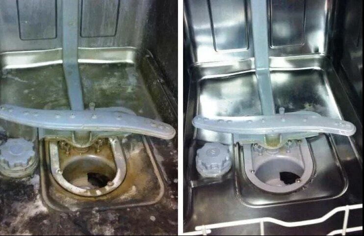 С лева до чистки с права после.