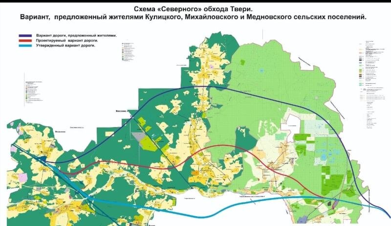 Псков северный обход карта