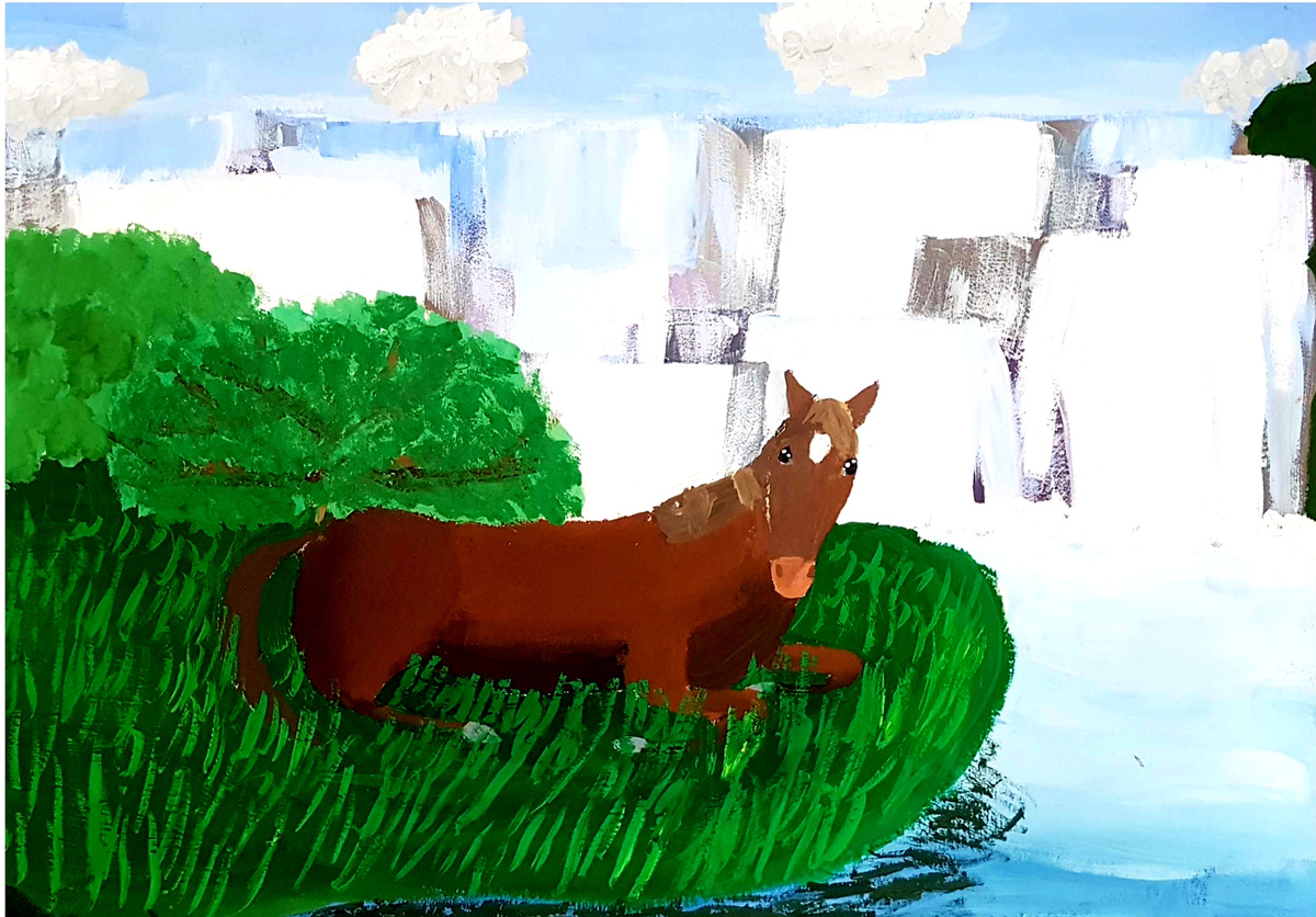 Лошадь на  отдыхе