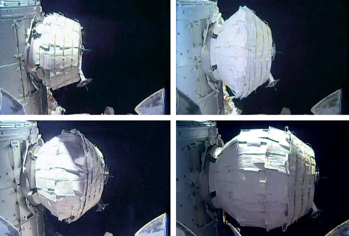 Раскрытие жилого надувного Bigelow Expandable Activity Module 28 мая 2016 года / Wikimedia Commons