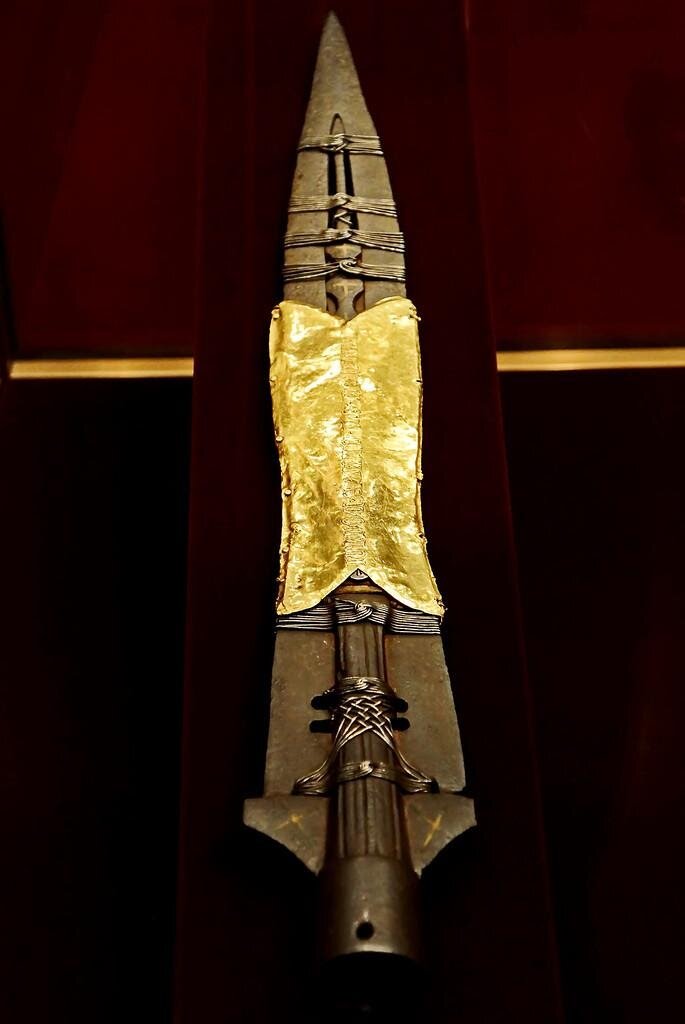 Η αιχμή του δόρατος του Longinus, που φυλάσσεται στο Κάστρο Hofburg.  Βιέννη, Αυστρία