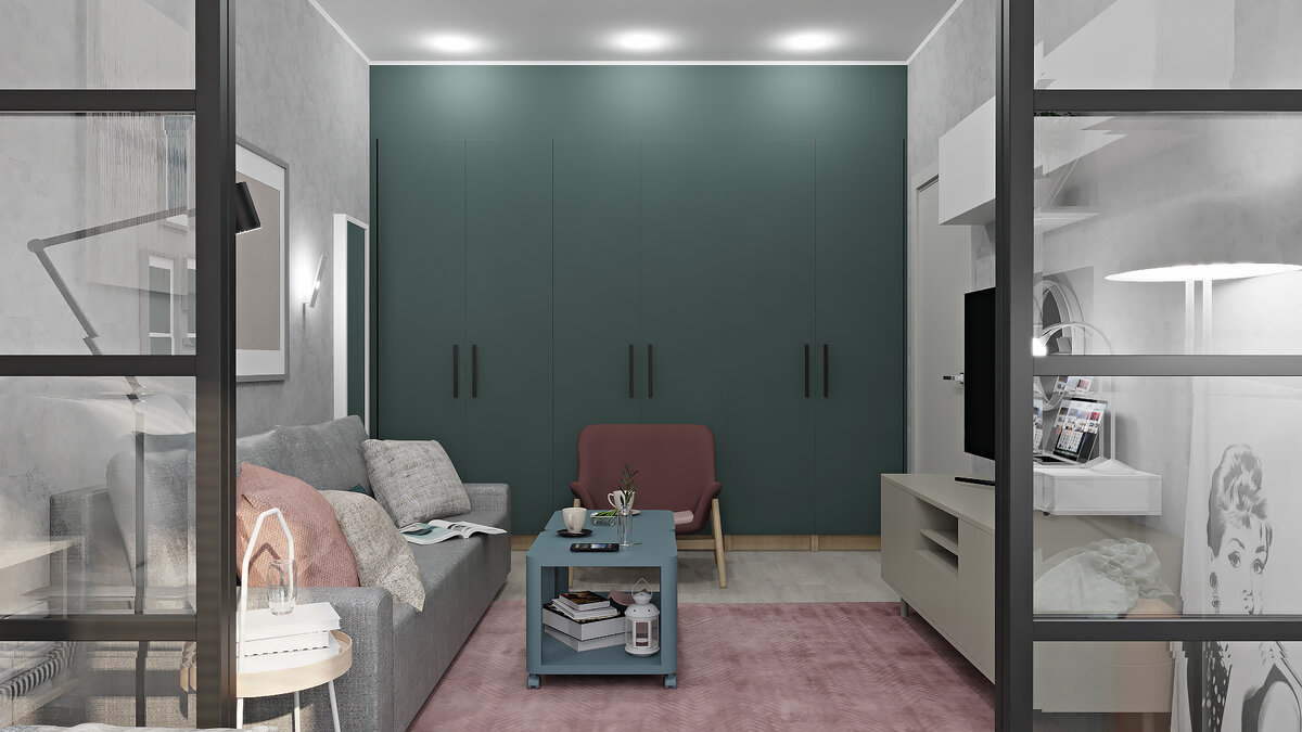 Мебель не обязательно должна составлять одноцветный комплект