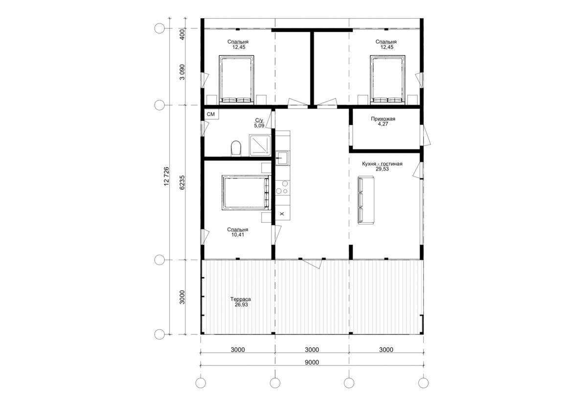 Первый готовый проект модульного дома 77 метров из новой линейки Next от FL  Haus | FL Haus | Дзен