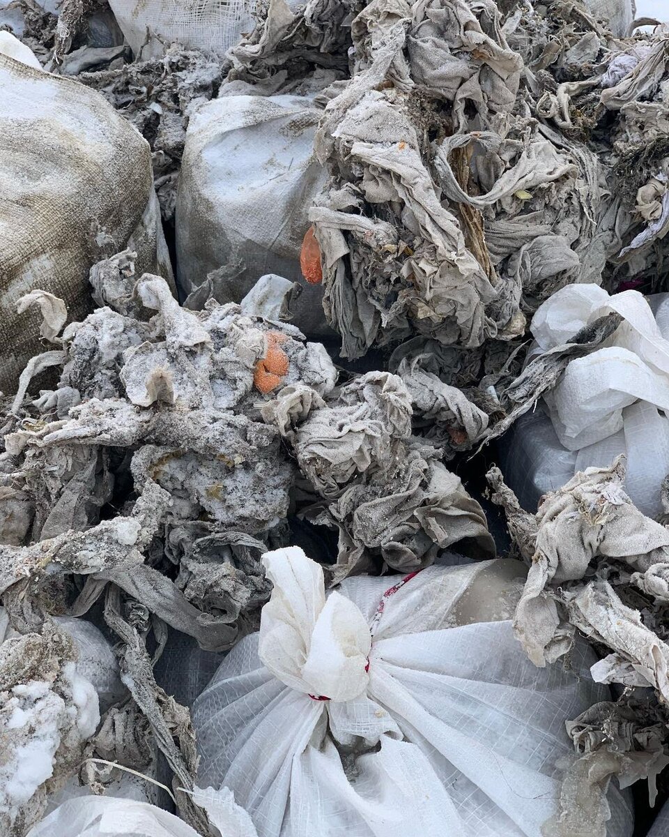 Мусор, выловленный на КНС Екатеринбурга