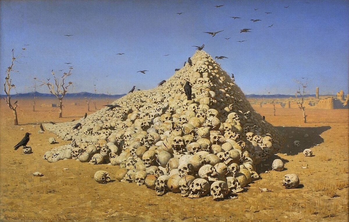 "Апофеоз войны", В.В. Верещагин, 1871. Третьяковская галерея, Москва.