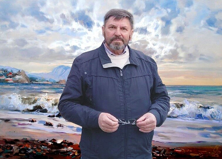 На фото: автор, Виктор Бабкин