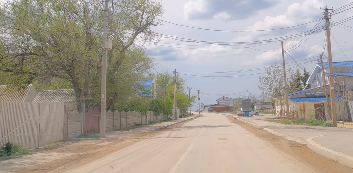 въезд в село Оленевка