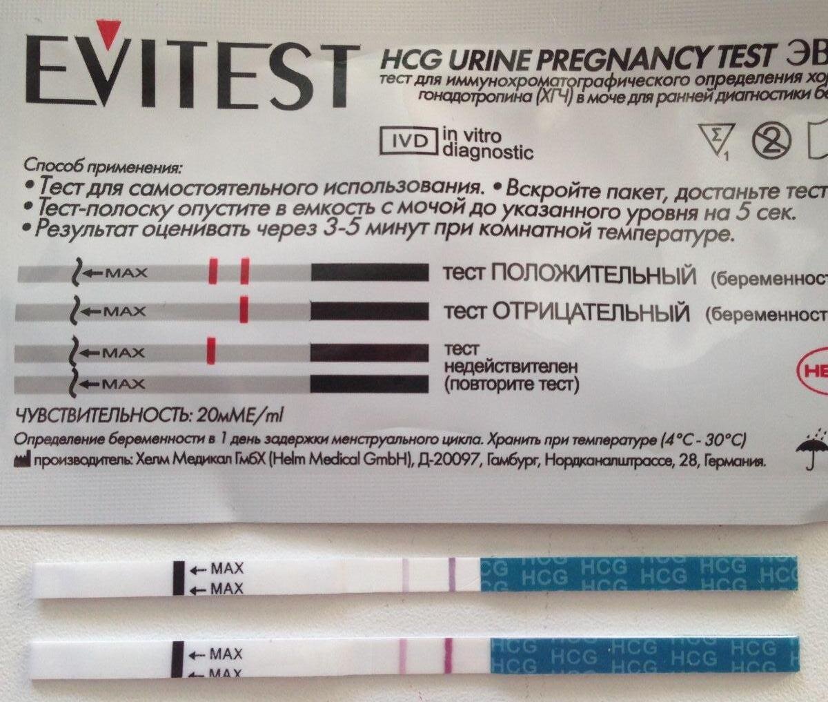 Тест на беременность результат