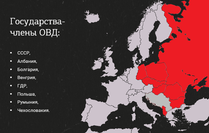Страны Варшавского договора на карте. Страны НАТО И ОВД на карте. Карта СССР И Варшавского договора. Страны входящие в Варшавский договор.