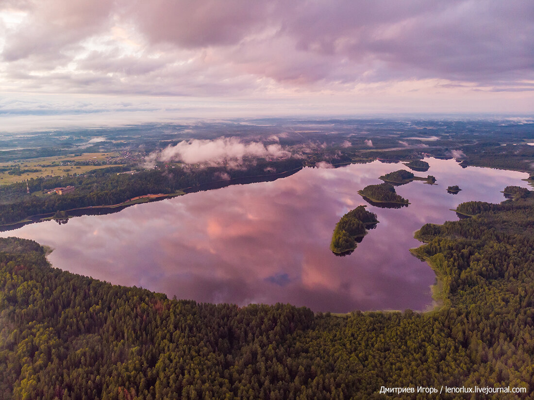 Озеро Сапшо на закате