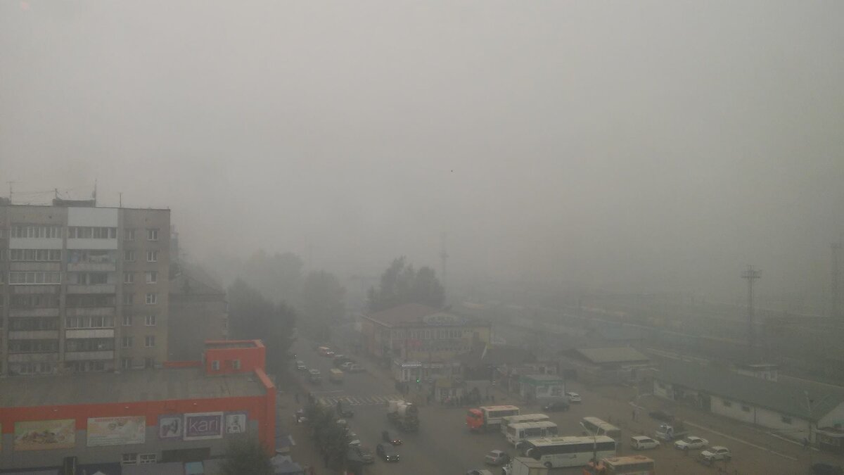 Владивосток в дыму.