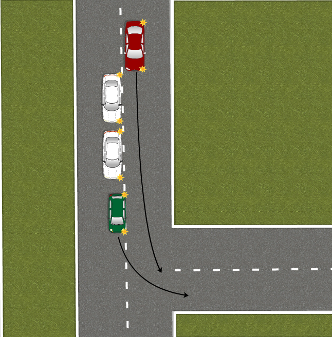  Левый поворот всегда опаснее правого. Потому что необходимо пересекать встречную полосу. Водители не всегда верно оценивают дорожную обстановку.-2