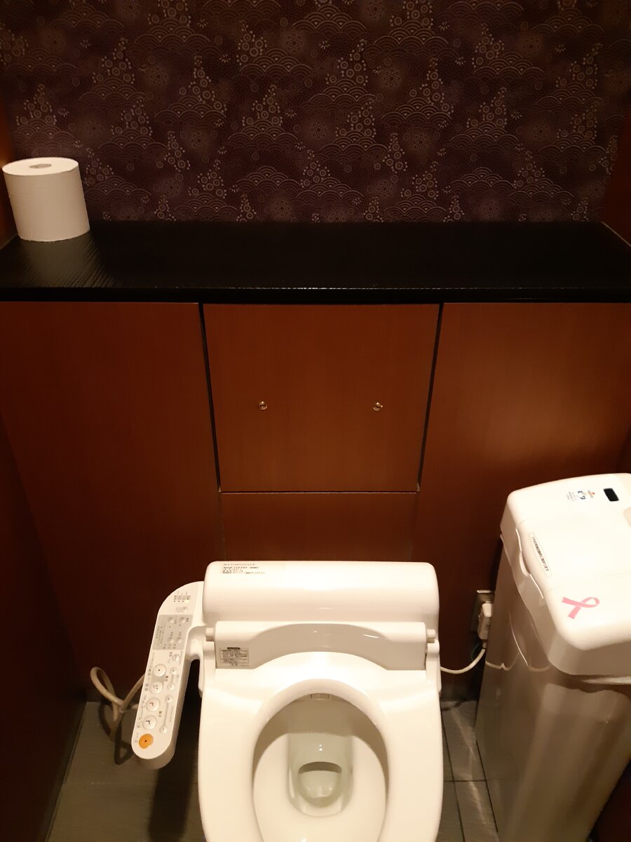 Туалетная кабинка в Токио. Бесплатный общественный туалет.