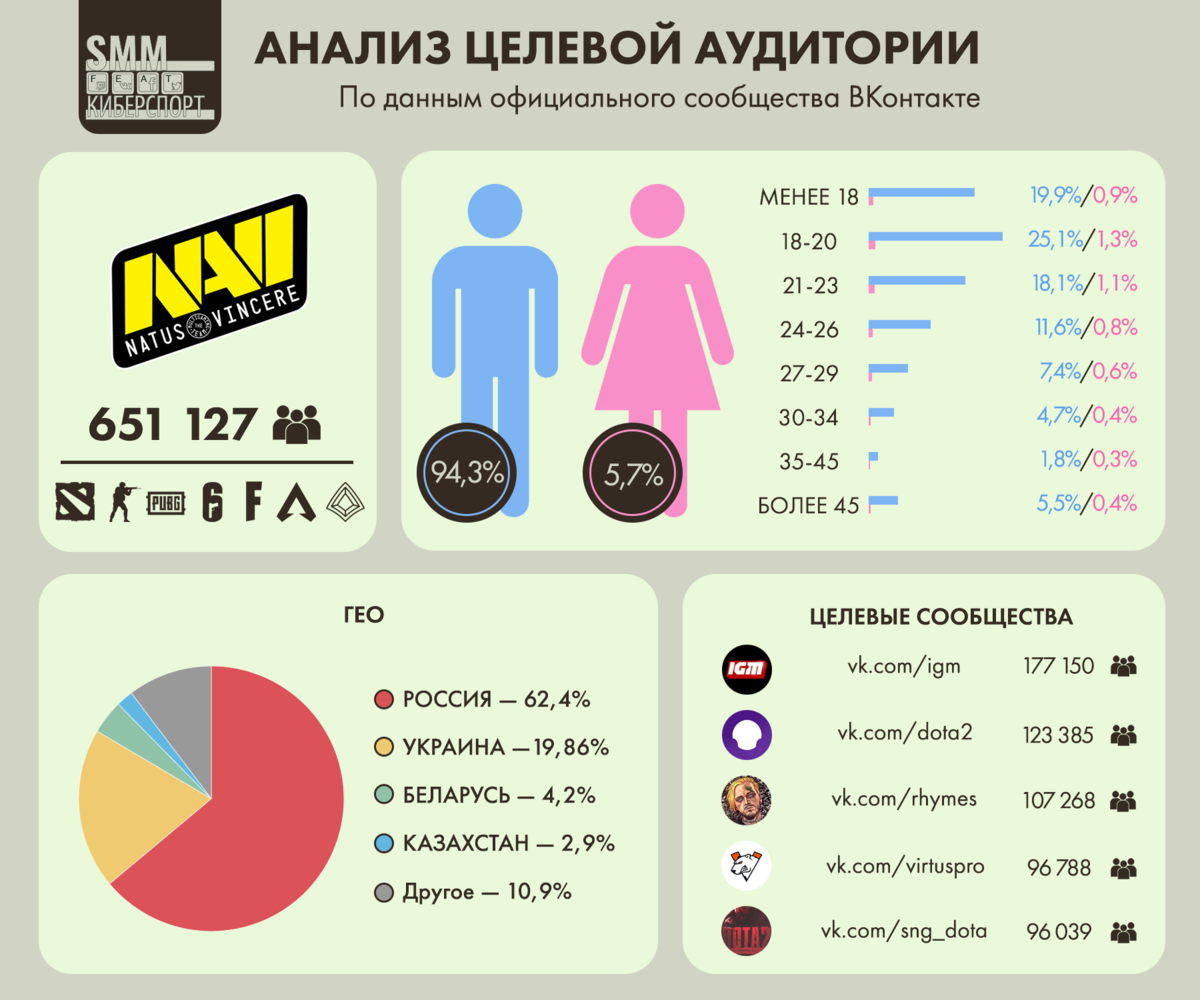 Анализ пабликов. Анализ целевой аудитории. Исследование целевой аудитории. Разбор целевой аудитории.