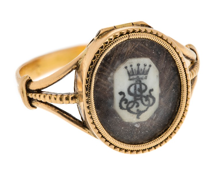 Кольцо с  монограммой, Швеция, 1829. Из коллекции музея Халлвилов (Стокгольм)