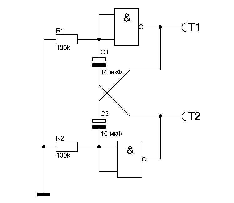 Симметричный мультивибратор.