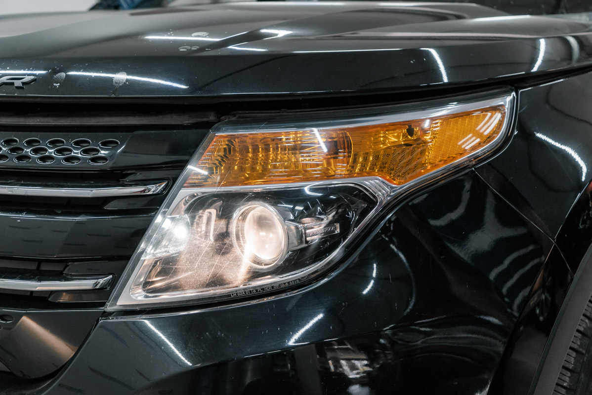 Свет фар до замены ламп.