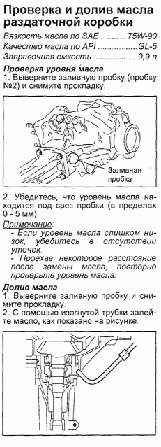 Замена масла в дифференциале Toyota Vitz