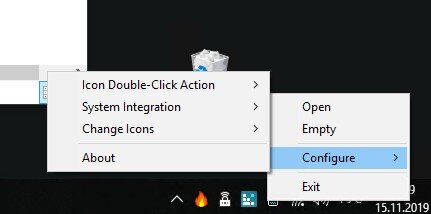 Клик по значку