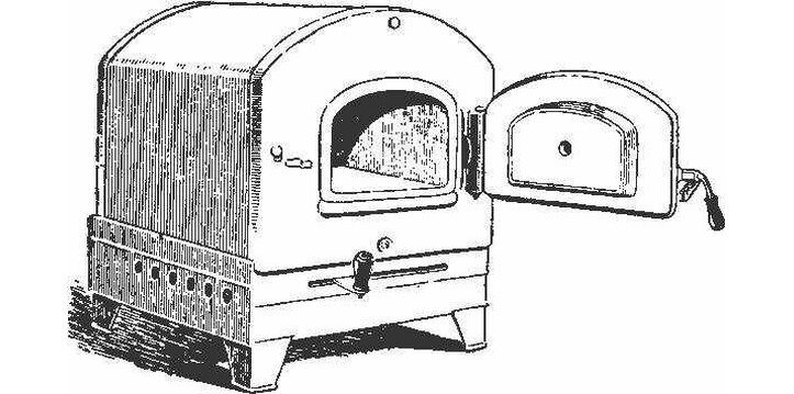 Муфельная печь, сконструированная французским мастером, под названием система сооружения осей.