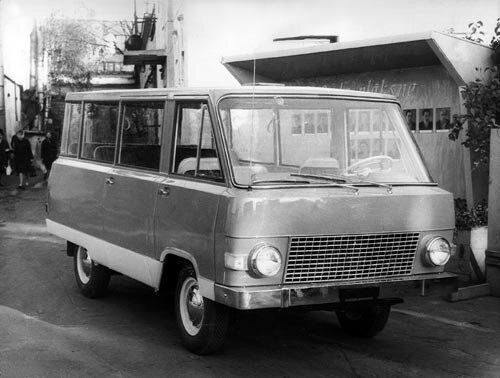 Опытный микроавтобус РАФ-982-0  со стеклопластиковым кузовом , 1965 год