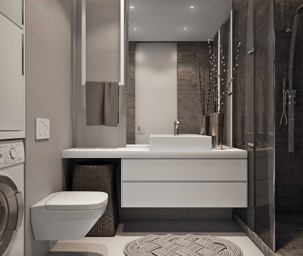 Планировка ванной комнаты 5 м2 | Планировки, Дизайн ванной, Совмещённый санузел