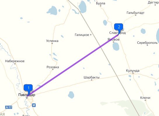 карта маршрута