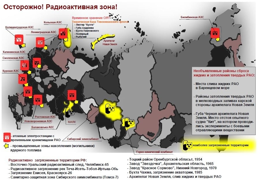 Зоны повышенной радиации. Карта радиоактивного загрязнения России. Карта захоронений ядерных отходов в России. Карта захоронения радиоактивных отходов в мире. Карта радиационной загрязненности России.