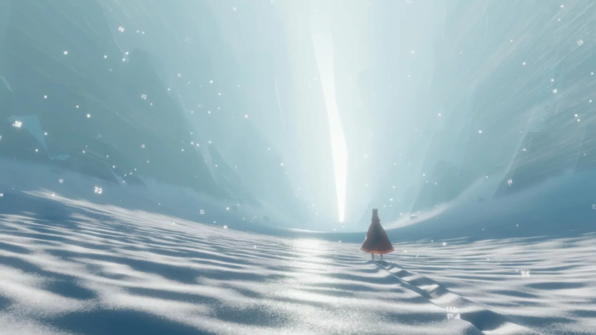 Локация снега. Снежная локация. Journey снег. Journey локации. Journey игра 2012 Snow.