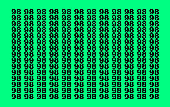 Среди цифра. Символ цифры 98&. Найдите на картинке отличную цифру. Сообщение цифрами 98&. Найди за 3 минуты 99 цифр