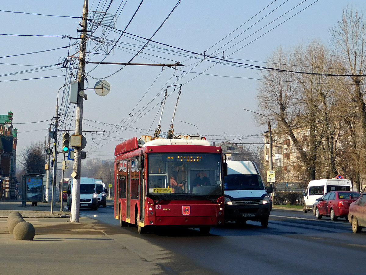 Троллейбус Тролза-5265.00 «Мегаполис» №83 в фирменном окрасе МКП "Тулгорэлектротранс"