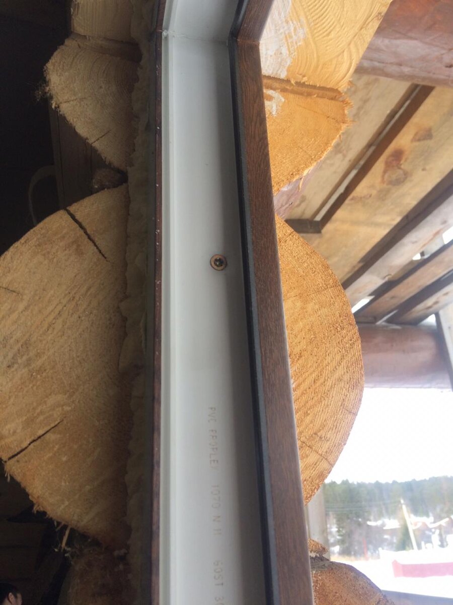 Окна установлены без обсадной коробки