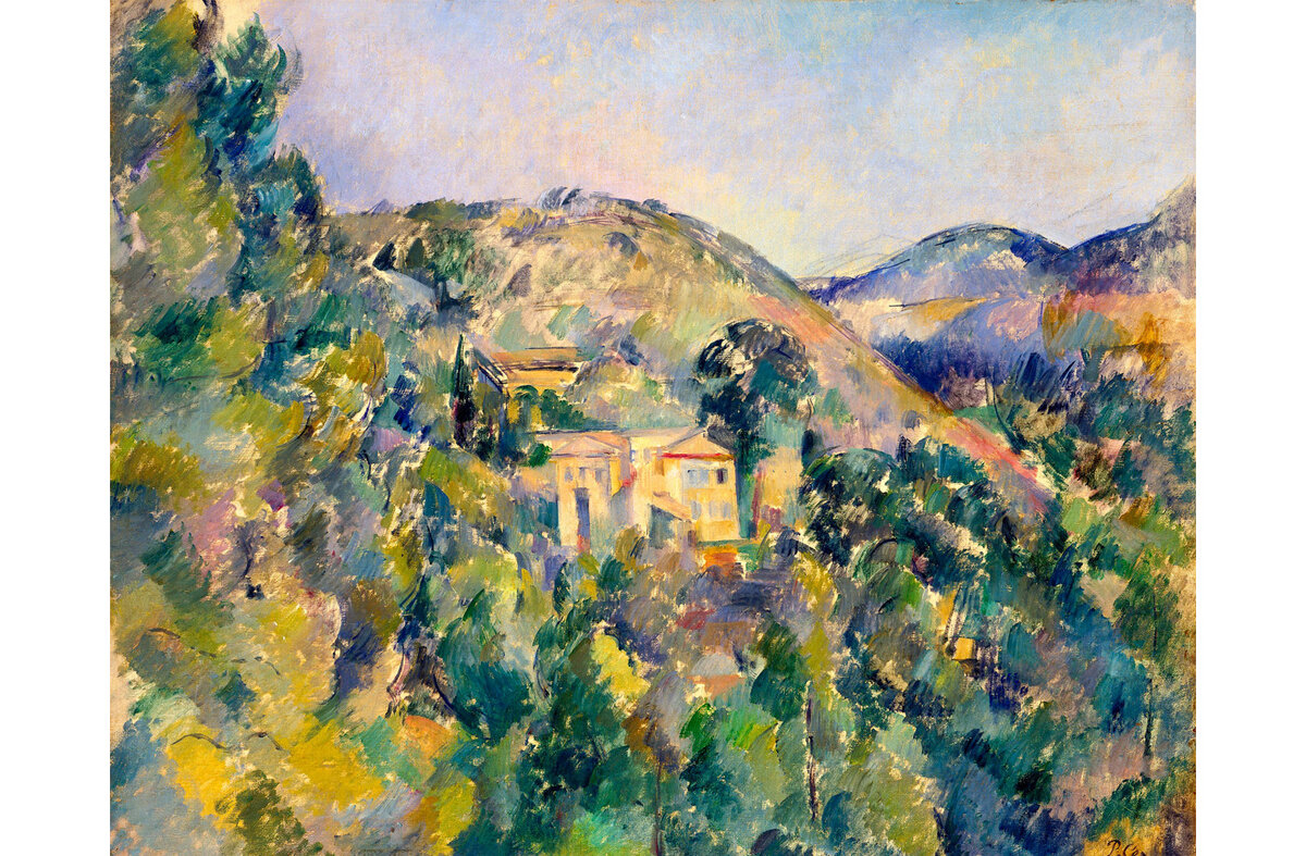Вид Домен Сан-Жозеф (View of the Domaine Saint-Joseph). Родившись в Провансе Поль Сезанн (Paul Cézanne) восхвалял эти места в пейзажах всю жизнь (1887 год)