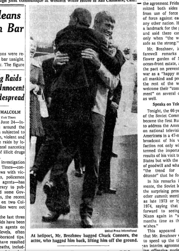 Фото из газеты «New York Times» от 25 июня 1973 года.